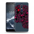 Дизайнерский пластиковый чехол для Nokia 5.1 Текстурные черепа