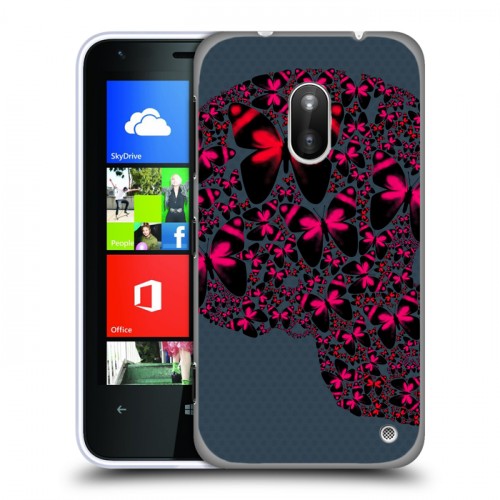 Дизайнерский пластиковый чехол для Nokia Lumia 620 Текстурные черепа