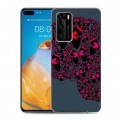 Дизайнерский силиконовый с усиленными углами чехол для Huawei P40 Текстурные черепа