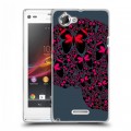 Дизайнерский пластиковый чехол для Sony Xperia L Текстурные черепа