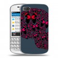 Дизайнерский пластиковый чехол для BlackBerry Q10 Текстурные черепа