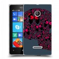 Дизайнерский пластиковый чехол для Microsoft Lumia 435 Текстурные черепа