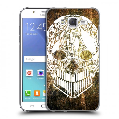 Дизайнерский пластиковый чехол для Samsung Galaxy J5 Текстурные черепа