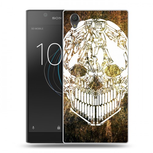 Дизайнерский пластиковый чехол для Sony Xperia L1 Текстурные черепа