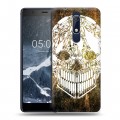 Дизайнерский пластиковый чехол для Nokia 5.1 Текстурные черепа