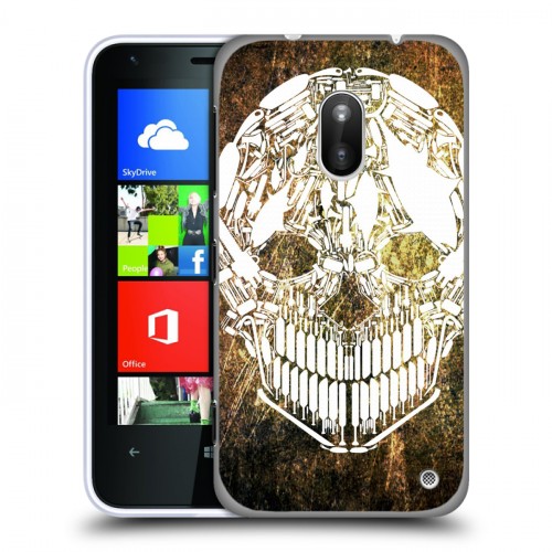 Дизайнерский пластиковый чехол для Nokia Lumia 620 Текстурные черепа