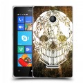 Дизайнерский пластиковый чехол для Microsoft Lumia 435 Текстурные черепа