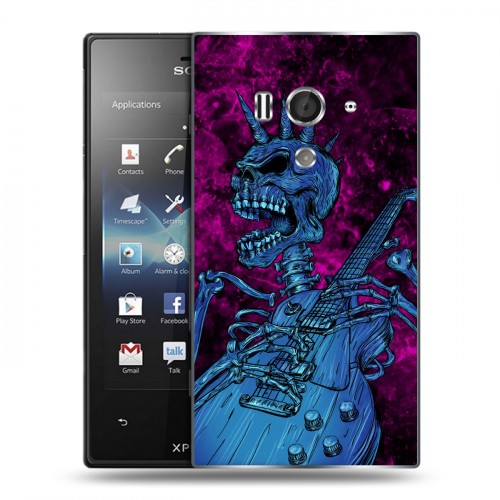 Дизайнерский пластиковый чехол для Sony Xperia acro S Рок черепа