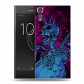 Дизайнерский пластиковый чехол для Sony Xperia XZs Рок черепа