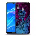 Дизайнерский пластиковый чехол для Huawei Y6 (2019) Рок черепа