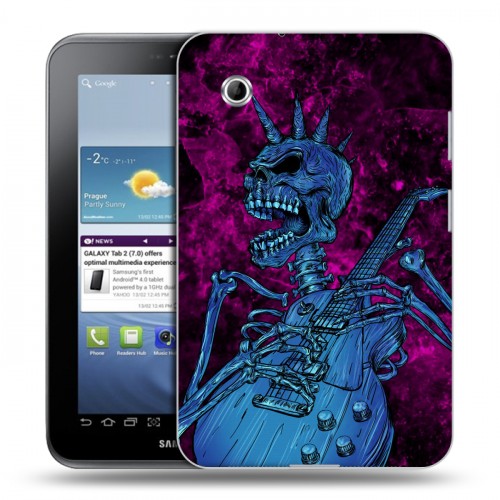 Дизайнерский силиконовый чехол для Samsung Galaxy Tab 2 7.0 Рок черепа