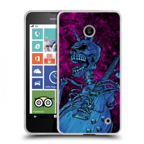 Дизайнерский пластиковый чехол для Nokia Lumia 630/635 Рок черепа