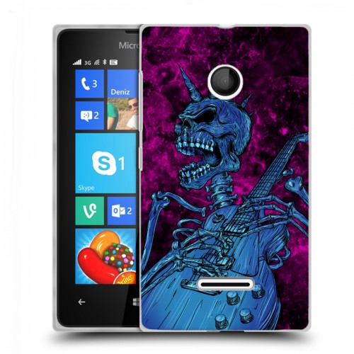 Дизайнерский пластиковый чехол для Microsoft Lumia 435 Рок черепа