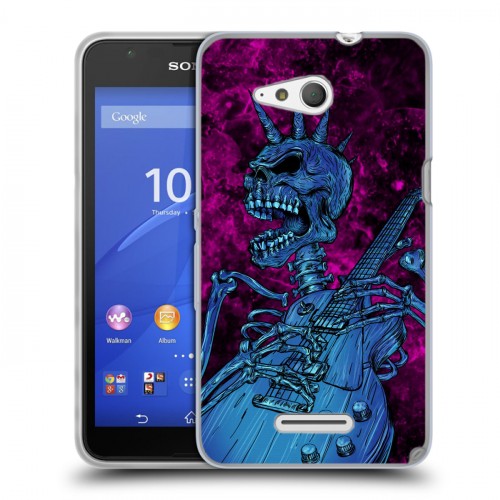 Дизайнерский пластиковый чехол для Sony Xperia E4g Рок черепа