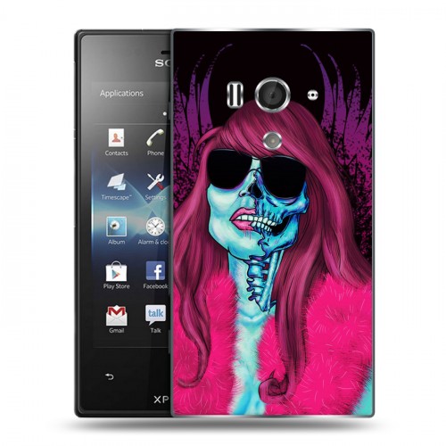 Дизайнерский пластиковый чехол для Sony Xperia acro S Рок черепа