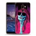 Дизайнерский пластиковый чехол для Nokia 7 Plus Рок черепа