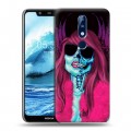 Дизайнерский пластиковый чехол для Nokia 5.1 Plus Рок черепа