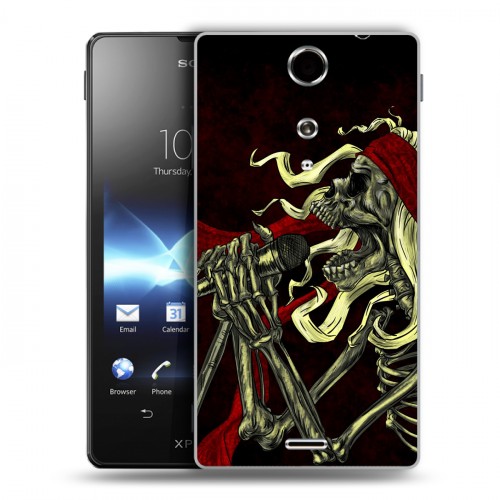 Дизайнерский пластиковый чехол для Sony Xperia TX Рок черепа