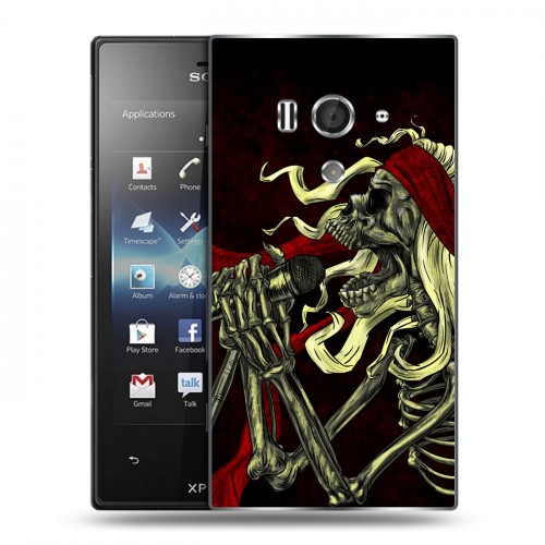 Дизайнерский пластиковый чехол для Sony Xperia acro S Рок черепа