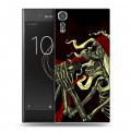 Дизайнерский пластиковый чехол для Sony Xperia XZs Рок черепа