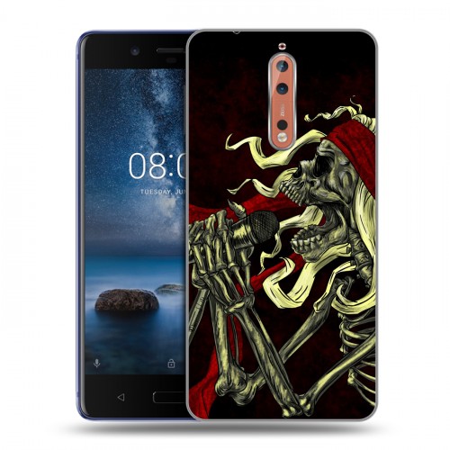 Дизайнерский пластиковый чехол для Nokia 8 Рок черепа