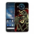 Дизайнерский силиконовый чехол для Nokia 8.3 Рок черепа