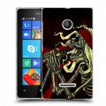 Дизайнерский пластиковый чехол для Microsoft Lumia 435 Рок черепа