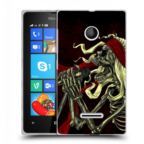 Дизайнерский пластиковый чехол для Microsoft Lumia 435 Рок черепа