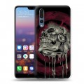 Дизайнерский силиконовый с усиленными углами чехол для Huawei P20 Pro Рок черепа