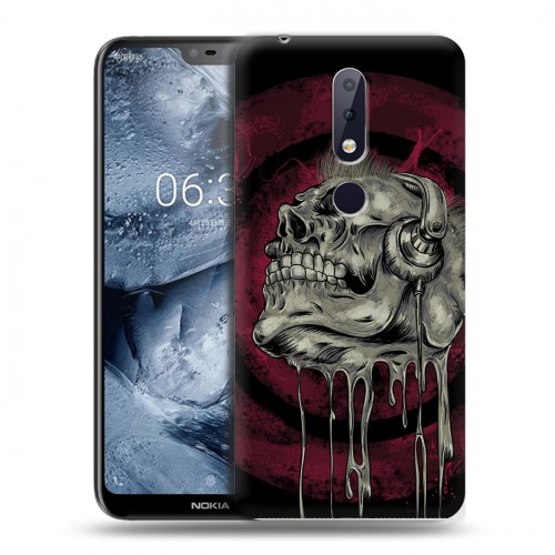 Дизайнерский пластиковый чехол для Nokia 6.1 Plus Рок черепа