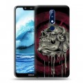 Дизайнерский пластиковый чехол для Nokia 5.1 Plus Рок черепа