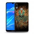 Дизайнерский пластиковый чехол для Huawei Y6 (2019) Рок черепа