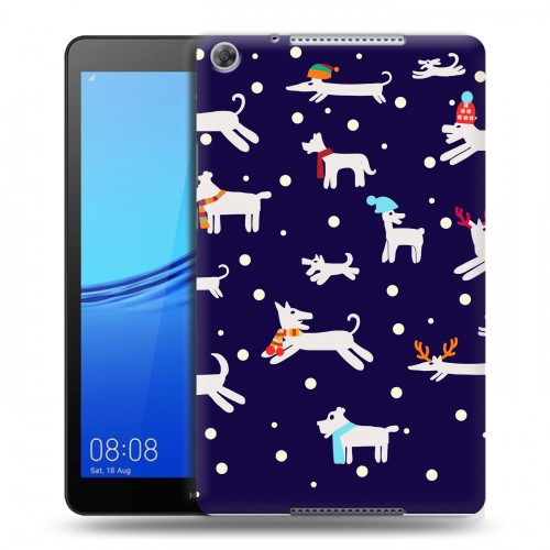 Дизайнерский силиконовый чехол для Huawei MediaPad M5 lite 8 Новогодние паттерны