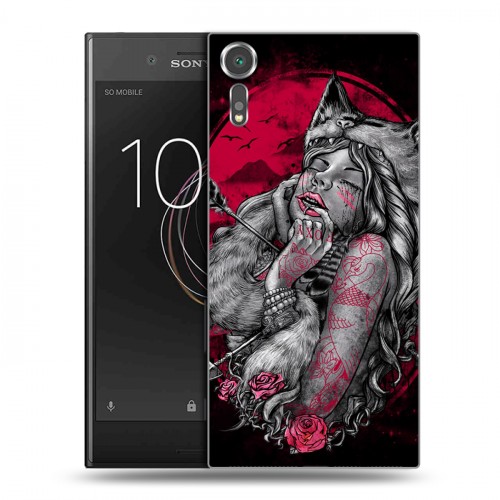 Дизайнерский пластиковый чехол для Sony Xperia XZs Тату эстетика