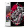 Дизайнерский пластиковый чехол для Sony Xperia E Тату эстетика