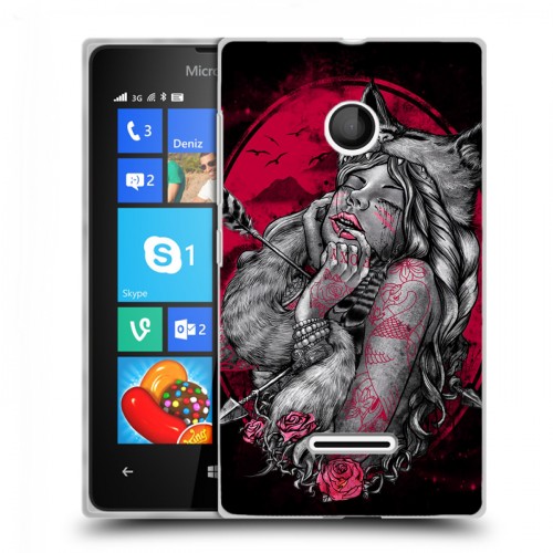 Дизайнерский пластиковый чехол для Microsoft Lumia 435 Тату эстетика