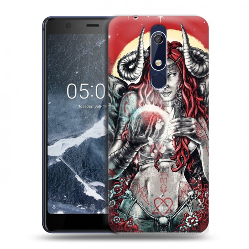 Дизайнерский пластиковый чехол для Nokia 5.1 Тату эстетика