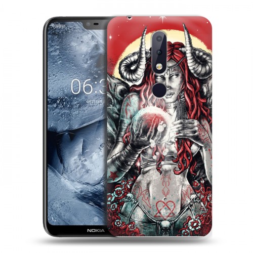 Дизайнерский силиконовый чехол для Nokia 6.1 Plus Тату эстетика