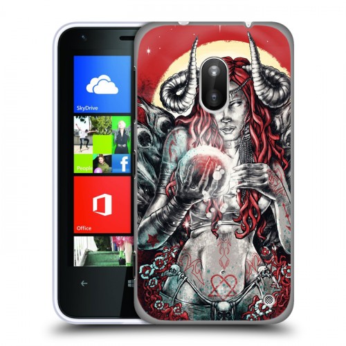 Дизайнерский пластиковый чехол для Nokia Lumia 620 Тату эстетика