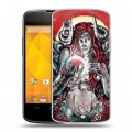 Дизайнерский пластиковый чехол для LG Google Nexus 4 Тату эстетика