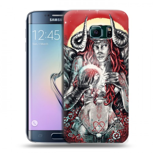 Дизайнерский пластиковый чехол для Samsung Galaxy S6 Edge Тату эстетика