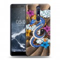 Дизайнерский пластиковый чехол для Nokia 5.1 Японские тату