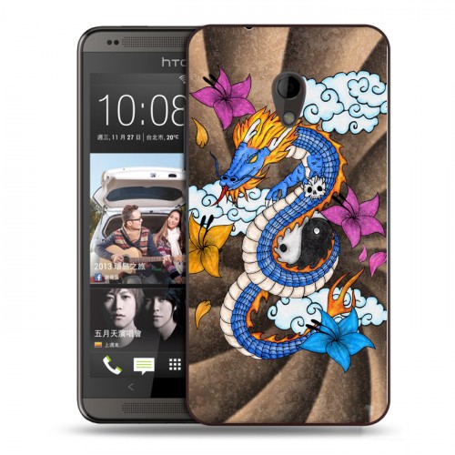 Дизайнерский пластиковый чехол для HTC Desire 700 Японские тату