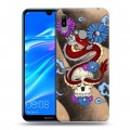 Дизайнерский пластиковый чехол для Huawei Y6 (2019) Японские тату