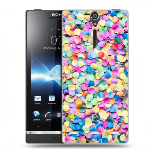 Дизайнерский пластиковый чехол для Sony Xperia S Новогодние паттерны