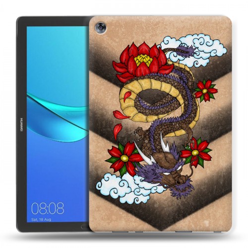 Дизайнерский силиконовый чехол для Huawei MediaPad M5 10.8 Японские тату