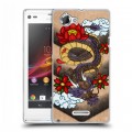 Дизайнерский пластиковый чехол для Sony Xperia L Японские тату