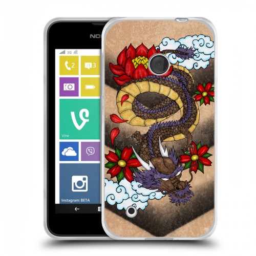 Дизайнерский пластиковый чехол для Nokia Lumia 530 Японские тату