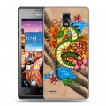 Дизайнерский пластиковый чехол для Huawei Ascend P1 Японские тату