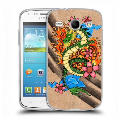 Дизайнерский пластиковый чехол для Samsung Galaxy Core Японские тату